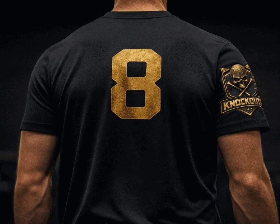 Knockouts numbered shirt mockup
